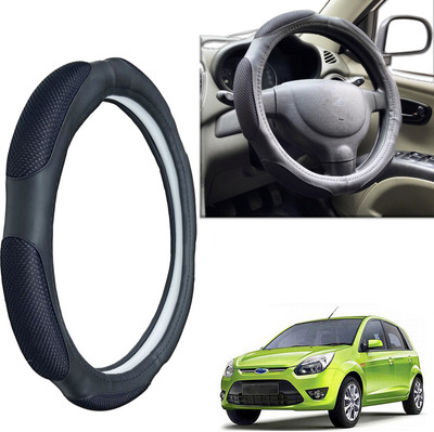 PEEPS STORE Steering Cover For Ford Figo(Black, Leatherite)