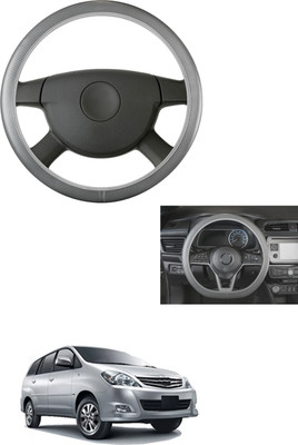 MATIES Steering Cover For Toyota Innova(Grey, Leather)