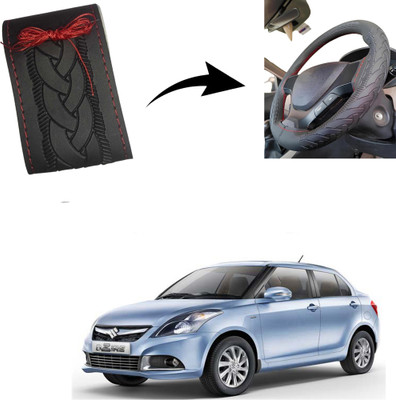 Autoinnovation Hand Stiched Steering Cover For Maruti Ritz(Black, Leather)