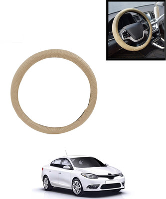 AYW Steering Cover For Renault Fluence(Beige, Leatherite)