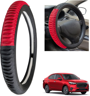PEEPS STORE Steering Cover For Honda Amaze(Black, Leatherite)