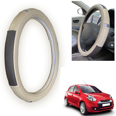 PEEPS STORE Steering Cover For Renault Pulse(Black, Leatherite)