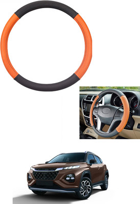 MATIES Steering Cover For Maruti Universal For Car(Tan/Black, Leather)