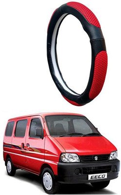 AUTO PEARL Steering Cover For Maruti Eeco(Black Red, Leatherite)
