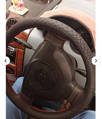 Ultrahappiness Hand Stiched Steering Cover For Suzuki, Hyundai, Tata, Maruti New Swift, i10, i20(Multicolour ni hi, Leather)