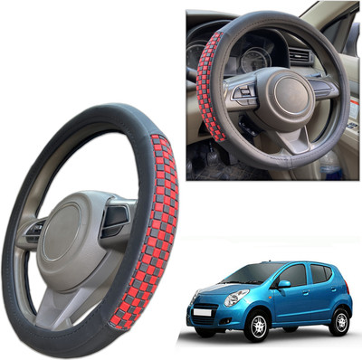 PEEPS STORE Steering Cover For Maruti A-Star(Black, Leatherite)