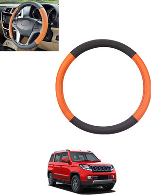 monolive Steering Cover For Mahindra TUV 300(Tan, Black, Leatherite)