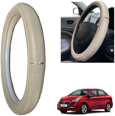 Aarsh STORE Steering Cover For Hyundai Xcent(Black, Leatherite)