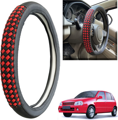 PEEPS STORE Steering Cover For Maruti Zen(Black, Leatherite)