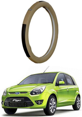 AUTO PEARL Steering Cover For Ford Figo(Beige, Leatherite)