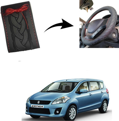 Autoinnovation Hand Stiched Steering Cover For Maruti Ertiga(Black, Leather)