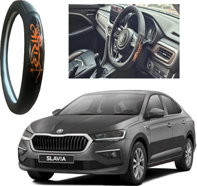 OOLTAH PAHIYA Hand Stiched Steering Cover For Skoda NA(Black, Leatherite)