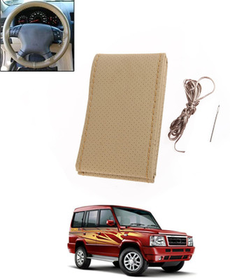 monolive Hand Stiched Steering Cover For Tata Sumo(Beige, Leatherite)