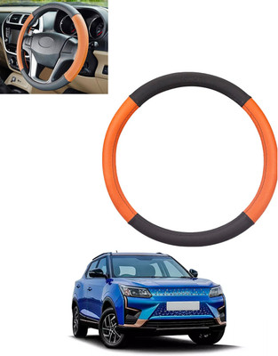 MSNP Steering Cover For Mahindra Universal For Car(Tan & Black, Leatherite)