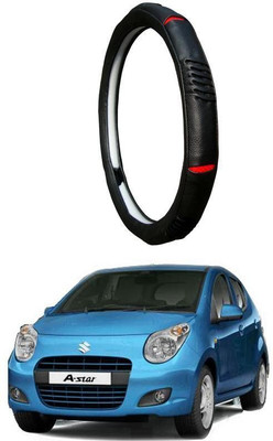 AUTO PEARL Steering Cover For Maruti A-Star(Diamond Black Red, Leatherite)