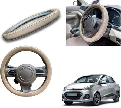 Aarsh STORE Steering Cover For Hyundai Xcent(Black, Leatherite)