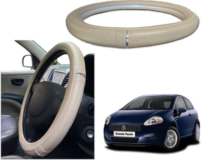 PEEPS STORE Steering Cover For Fiat Grand Punto(Black, Red, Leatherite)