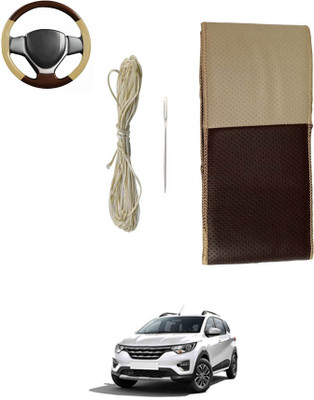 MSNP Hand Stiched Steering Cover For Hyundai Tucson(Beige, Brown, Leatherite)