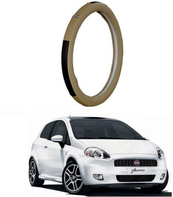 AUTO PEARL Steering Cover For Fiat Punto(Beige, Leatherite)
