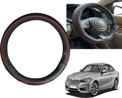 PEEPS STORE Steering Cover For BMW 2 Series(Black, Red, Leatherite)