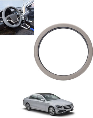 monolive Hand Stiched Steering Cover For Mercedes Benz E200(Silver, Leatherite)