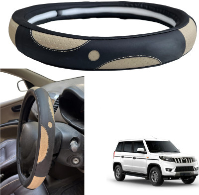 PEEPS STORE Steering Cover For Mahindra Bolero(Black, Leatherite)