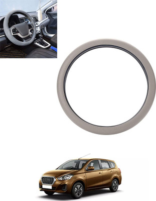 MSNP Steering Cover For Datsun Universal For Car(Silver, Leatherite)