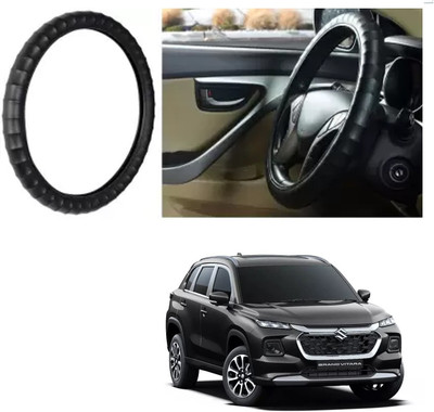 Shubh Auto Hand Stiched Steering Cover For Maruti Grand Vitara(Black, Leatherite)