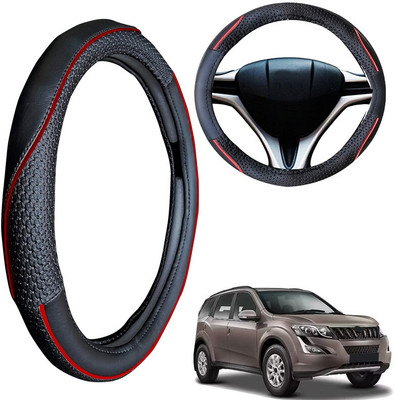 PEEPS STORE Steering Cover For Mahindra XUV 500(Black, Leatherite)