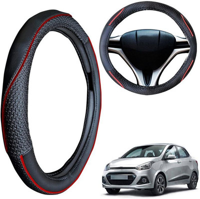 Aarsh STORE Steering Cover For Hyundai Xcent(Black, Leatherite)