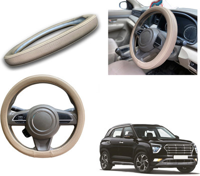 PEEPS STORE Steering Cover For Hyundai Creta(Black, Leatherite)
