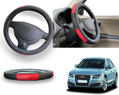 PEEPS STORE Steering Cover For Audi Q3(Red, Leatherite)