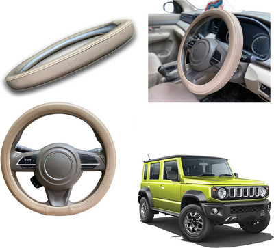 PEEPS STORE Steering Cover For Maruti NA(Black, Leatherite)