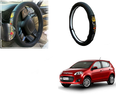 Automotive Prist Steering Cover For Fiat Palio(Black, Leatherite)