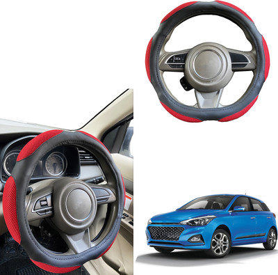 PEEPS STORE Steering Cover For Hyundai Elite i20(Black, Leatherite)