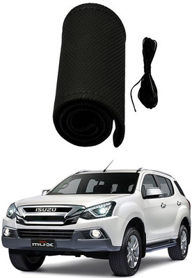 RKPSP Hand Stiched Steering Cover For Universal For Car Universal For Car(Black, Leatherite)