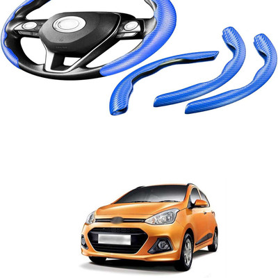 Pecunia Steering Cover For Honda Universal For Car(Carbon Fiber Blue, Polyurethane)