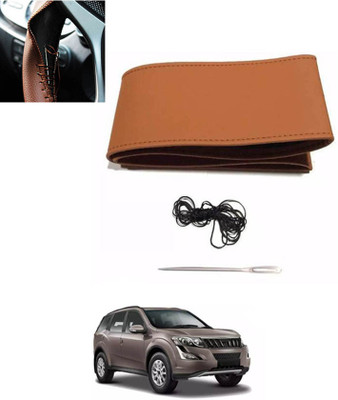 monolive Hand Stiched Steering Cover For Mahindra XUV 500(Tan, Leatherite)