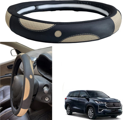 PEEPS STORE Steering Cover For Toyota Innova(Black, Leather)