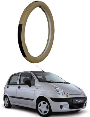AUTO PEARL Steering Cover For Daewoo Matiz(Beige, Leatherite)