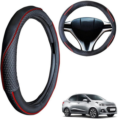 Aarsh STORE Steering Cover For Hyundai Xcent(Black, Leatherite)