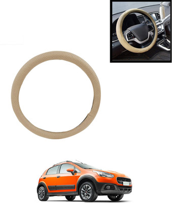 AYW Steering Cover For Fiat Avventura(Beige, Leatherite)