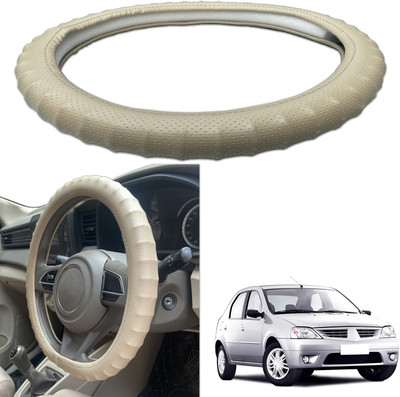 PEEPS STORE Steering Cover For Mahindra Logan(Black, Leatherite)