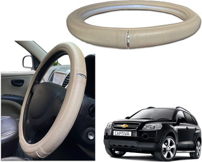 PEEPS STORE Steering Cover For Chevrolet Captiva(Black, Red, Leatherite)