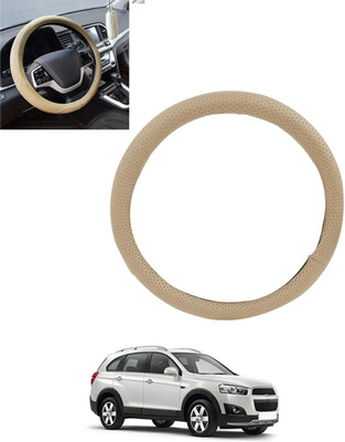 monolive Hand Stiched Steering Cover For Chevrolet Captiva(Beige, Leatherite)
