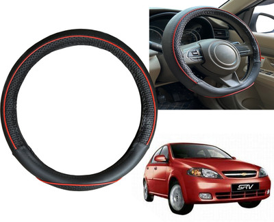 PEEPS STORE Steering Cover For Chevrolet Optra SRV(Black, Red, Leatherite)