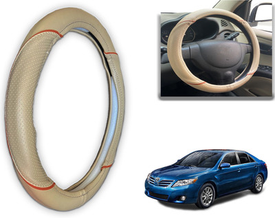 PEEPS STORE Steering Cover For Toyota Camry(Black, Red, Leatherite)