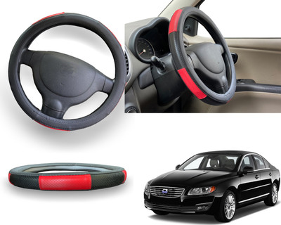 PEEPS STORE Steering Cover For Volvo V40(Red, Leatherite)