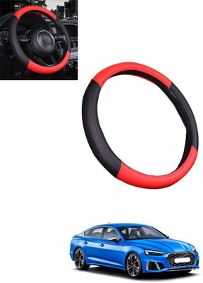 ABJD Steering Cover For Audi S5(Red, Black, Leatherite)