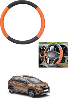 MATIES Steering Cover For Honda Universal For Car(Tan/Black, Leather)
